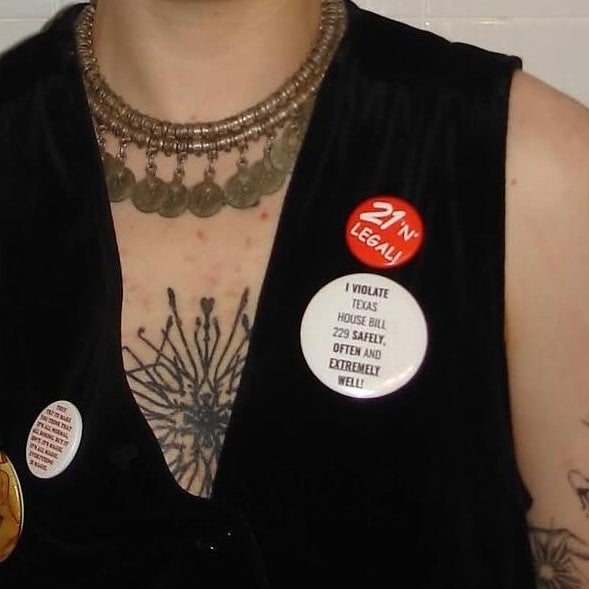 I Violate Texas Bill 229 Pin